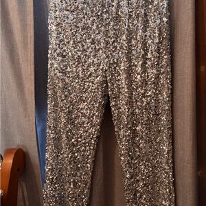 Silver Sequin Pants